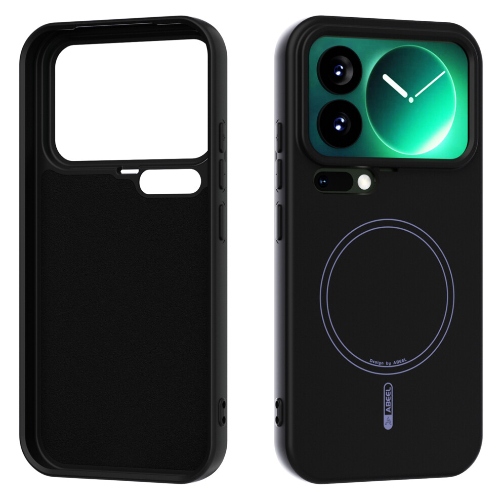 (Black) Abeel For Xiaomi 17 Pro Magnetic Case Skin Touch Liquid Silicone Phone Back Cover Black 6914292548208