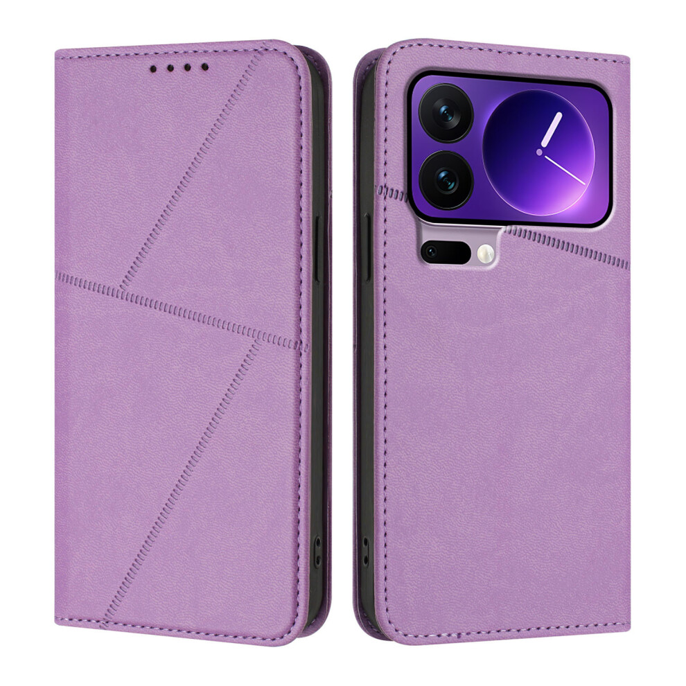 (Purple) For Xiaomi 17 Pro Wallet Case Magnetic Closure Leather Flip Phone Cover With Stand Purple 6914294162006
