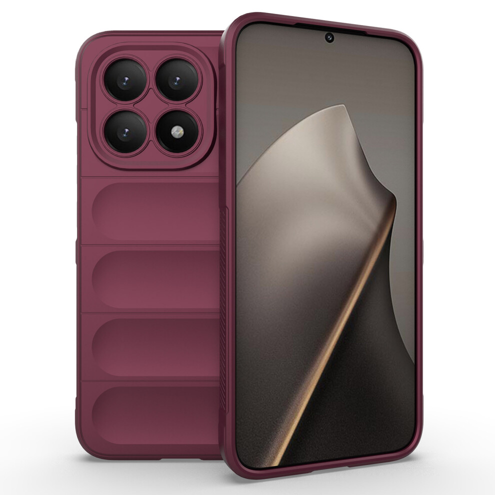 (Wine ) Amorus For Xiaomi 15T Case Shockproof Soft Tpu Rugged Phone Back Cover Red 6914292763946