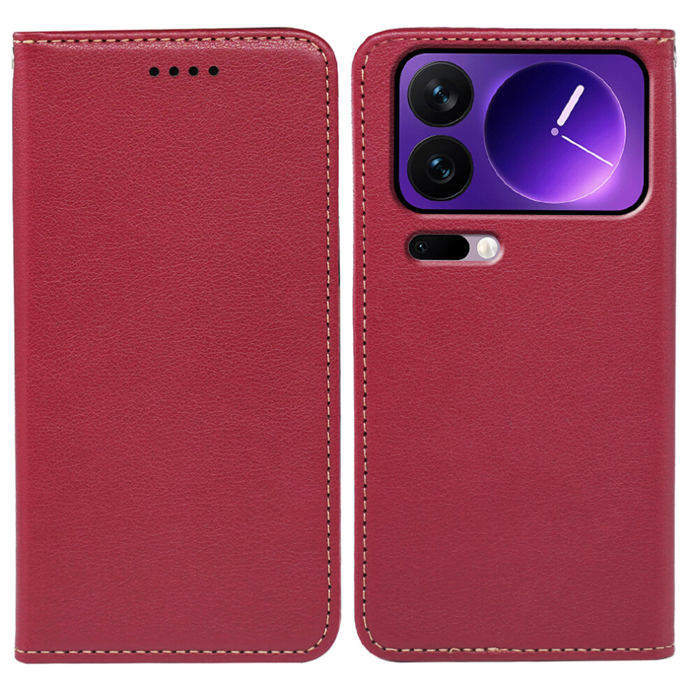 (Red) For Xiaomi 17 Pro Case Wallet Rfid Blocking Leather Phone Cover Strong Magnetic Closure Red 6914293306425