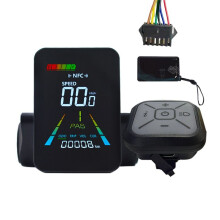 F3 E-Bike NFC LCD Display Color Animated Meter UART 24V/36V/48V/60V Electric Scooter NFC LCD Meter Speedometer SM6PIN