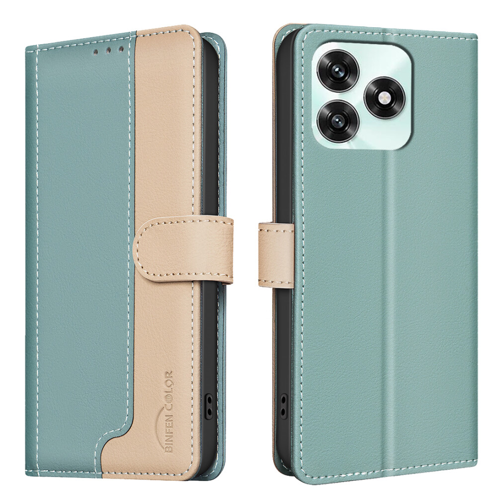 (Green) Binfen Color For Honor X5c 4G / Honor X5c Plus 4G Leather Case Splicing Color Rfid Blocking Wallet Stand Phone Cover Green 6914297113005