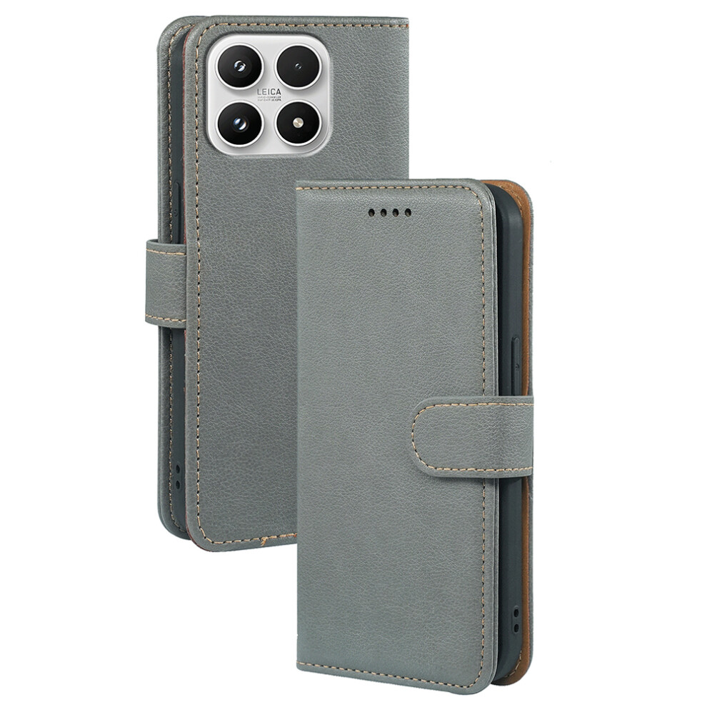 (Grey) For Xiaomi 17 Case Rfid Blocking Wallet Litchi Texture Leather Phone Cover Magnetic Clasp Grey 6914291538200