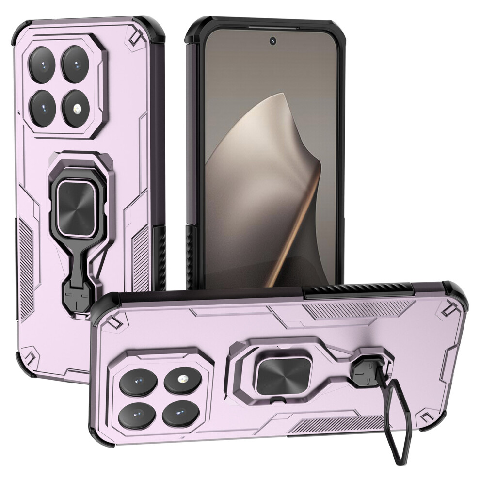 (Purple) For Xiaomi 15T Case Rotatable Ring Kickstand Pc + Tpu Shockproof Phone Cover Purple 6914294018228