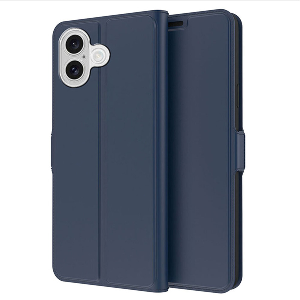 (Blue) For Iphone 17 Case Shockproof Tpu Inner Shell Leather Phone Cover Card Slot Blue 6914297902364