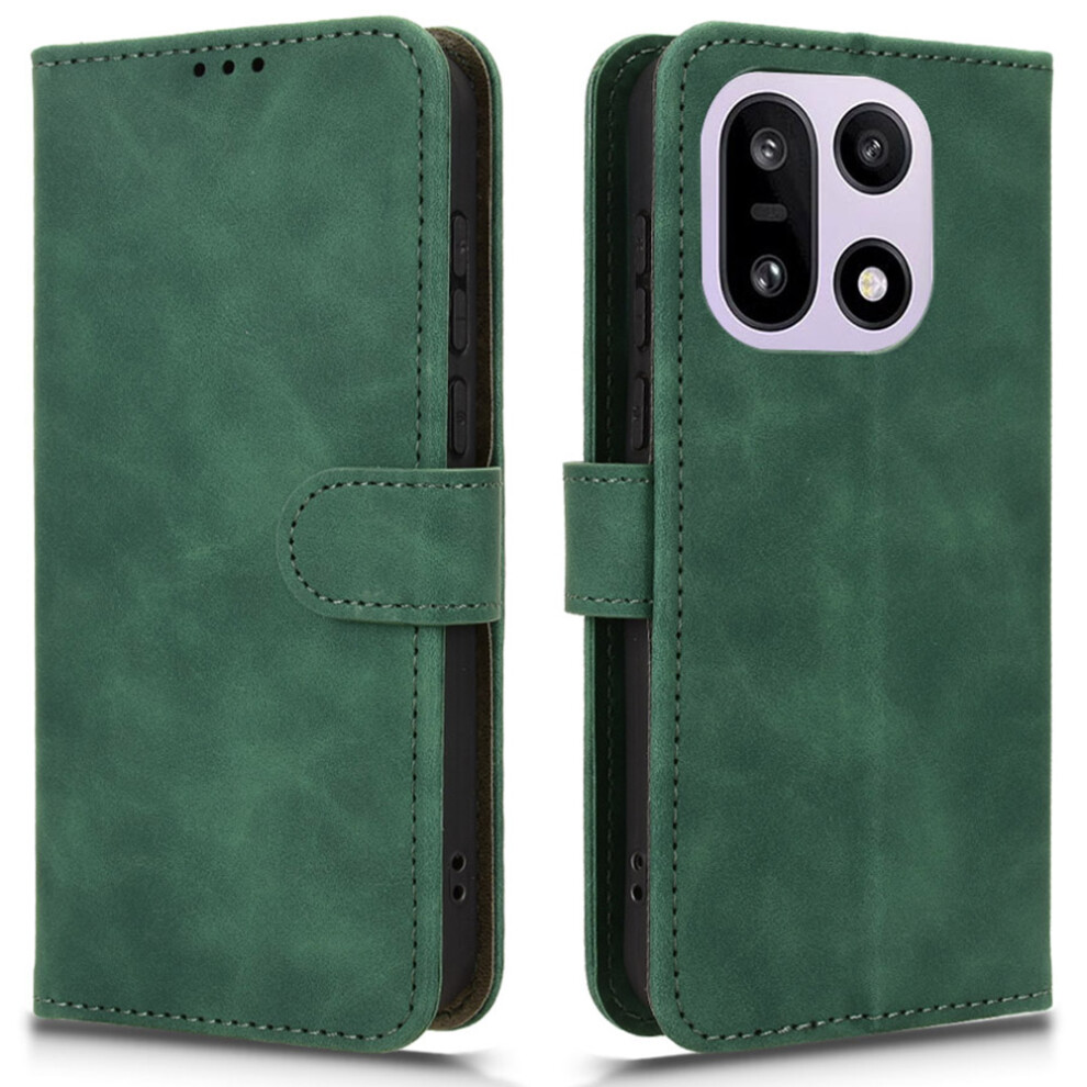 (Green) For Oneplus 15 5G Leather Case Skin Feel Anti Drop Wallet Flip Phone Cover Green 6914299522980
