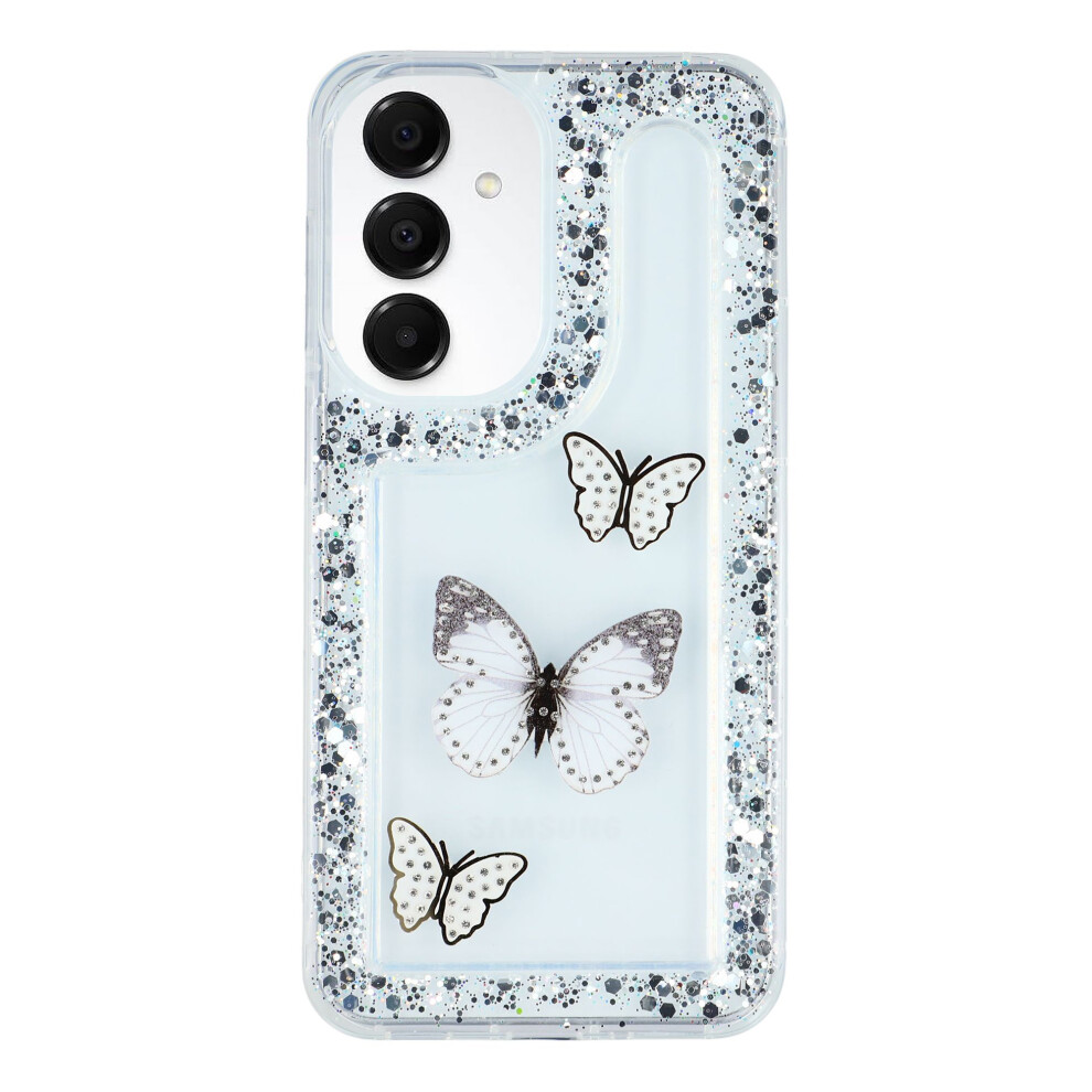 (White) For Samsung Galaxy A14 5G Case Diy Butterfly Glitter Epoxy Soft Tpu Phone Back Cover White 6914296928761