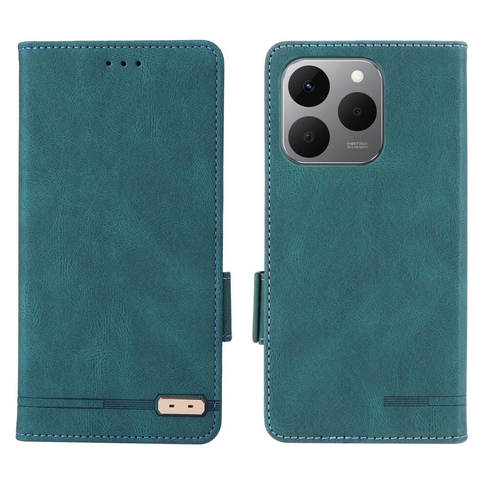 (Blue) For Realme 15T 5G Case Leather Wallet Flip Phone Cover With Hardware Decor Blue 6914292645761