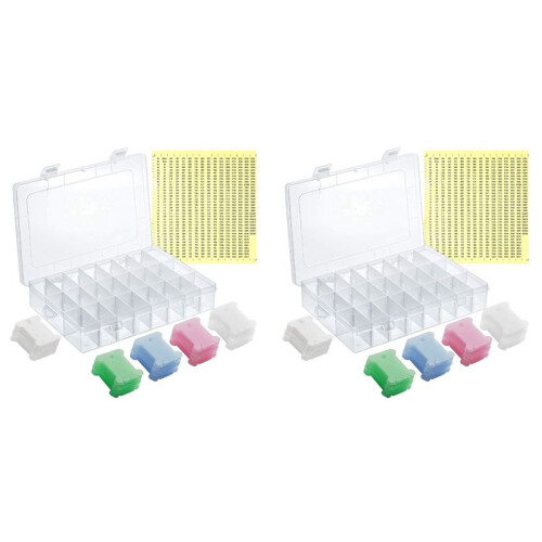 304Pcs  Stitch Accessories Including Embroidery Thread Bobbins  Stitch Organizer Box and Floss Number Sticker 1