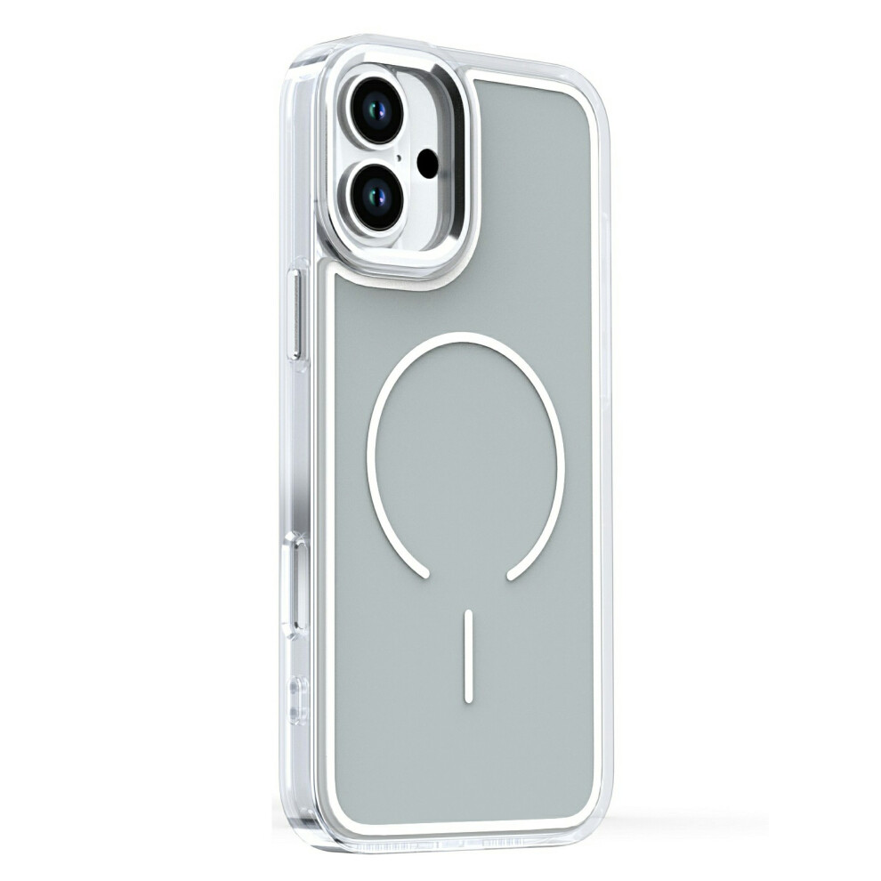 (Titanium ) For Iphone 16 Plus Case Compatible With Magsafe Electroplated Acrylic Tpu Phone Back Cover Grey 6914295122849