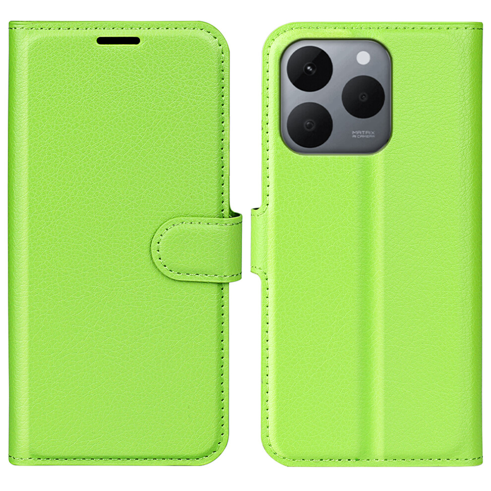 (Green) For Realme 15T 5G Case Litchi Texture Shockproof Leather Wallet Phone Cover Green 6914294443938