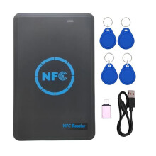 5-Band NFC Chip Leser/Schreiber + 4xCUID Schlüsselanhänger 125K 13,56M Kopierer HID Duplizierer Tag Klon ID IC Schlüsselanhänger Schlüssel Kopie