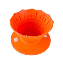 Pour over Coffee Dripper Filter Silicone Camping Coffee Filter for Travel Camping Office Home Coffee Accessories Orange