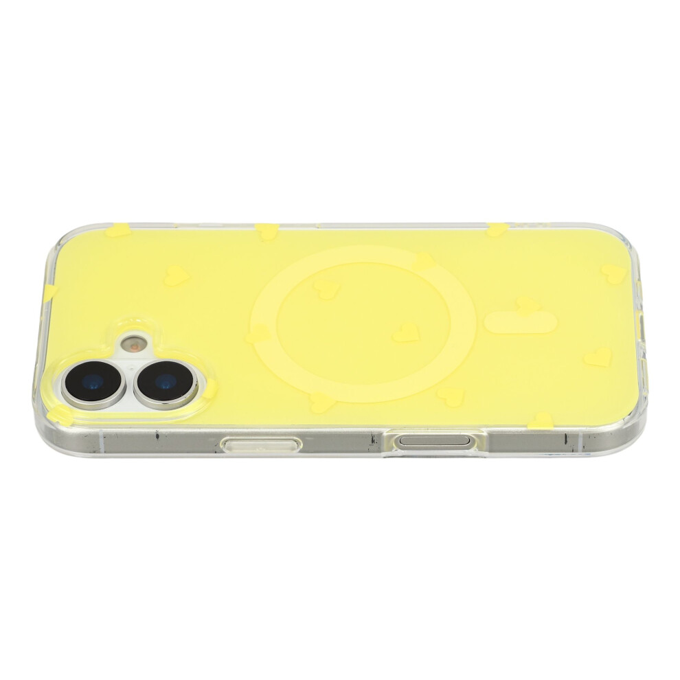(Yellow) For Iphone 17 Case Little Heart Pattern Tpu + Pc Protective Phone Cover Compatible With Magsafe Yellow 6914290732418