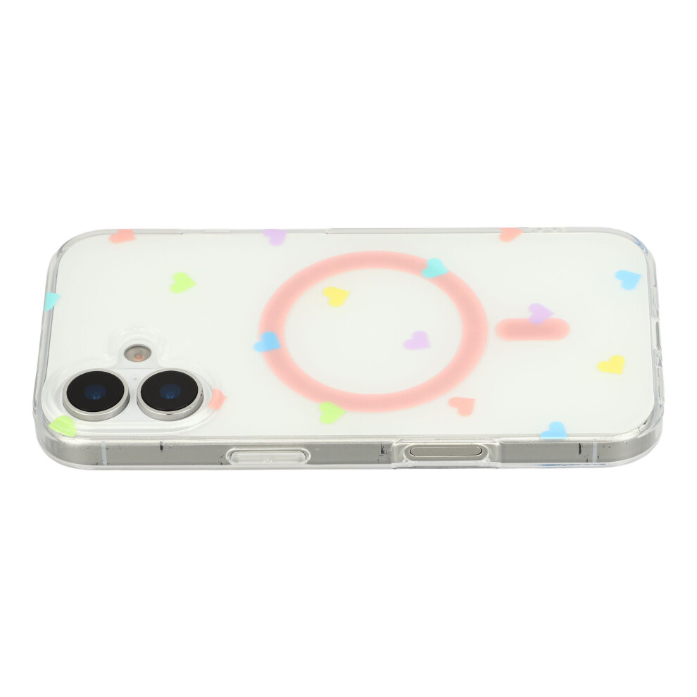 (Multi-Color) For Iphone 17 Case Little Heart Pattern Tpu + Pc Protective Phone Cover Compatible With Magsafe 6914290998371