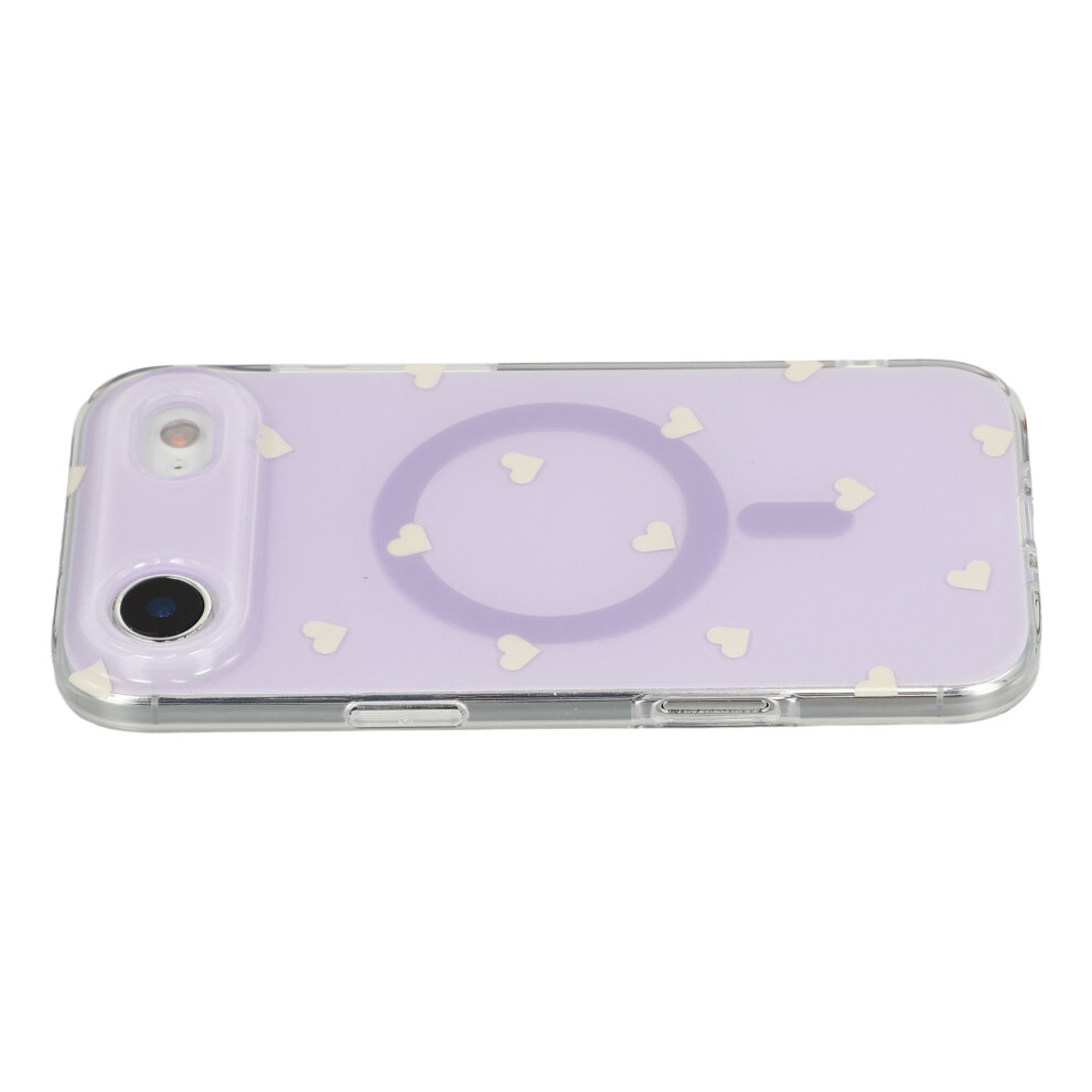 (Purple) For Iphone Air Case Little Heart Pattern Tpu + Pc Protective Phone Cover Compatible With Magsafe Purple 6914296014884