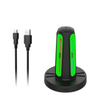 Station de Charge 4 en 1 pour 2 Manette, Station de Charge, Base de Rangement pour Cartes avec Indicateurs LED à 360 pour NS 2.