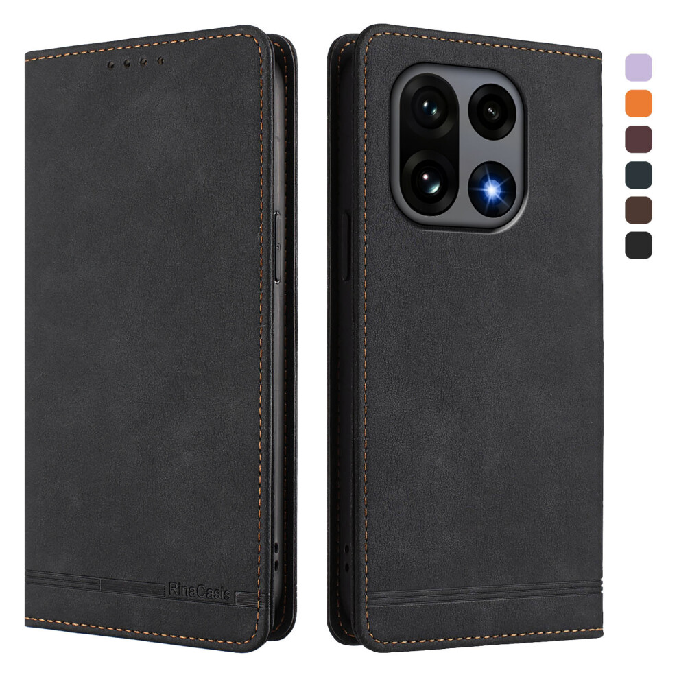 (Black) For Oneplus 15 5G Case Rinacasis Rc23 Rfid Blocking Wallet Stand Pu Leather Phone Cover Black 6914299067290