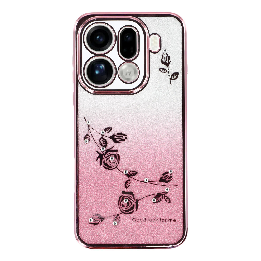 (Rose ) Kadem For Oppo Find X9 Pro 5G Case Flower Tpu Flexible Gradient Phone Cover Gold 6914295184144