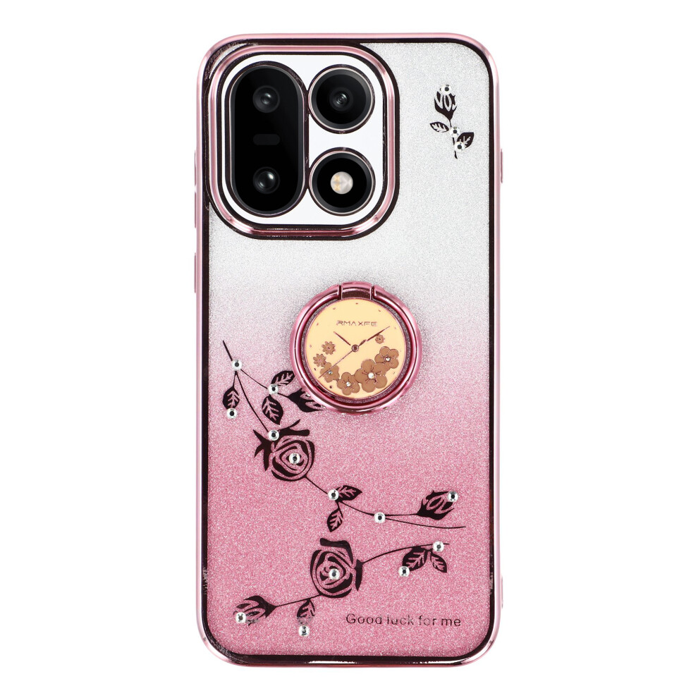(Rose ) Kadem For Oneplus 15 5G Case Ring Kickstand Tpu Flowers Phone Cover Gradient Glitter Gold 6914298534458