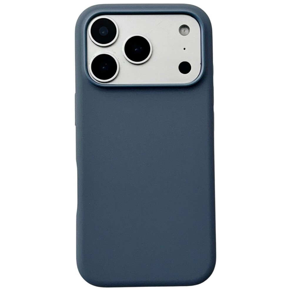 (Blue) For Iphone 17 Pro Compatible With Magsafe Liquid Silicone Phone Back Cover (No Logo) Blue 6914298816172