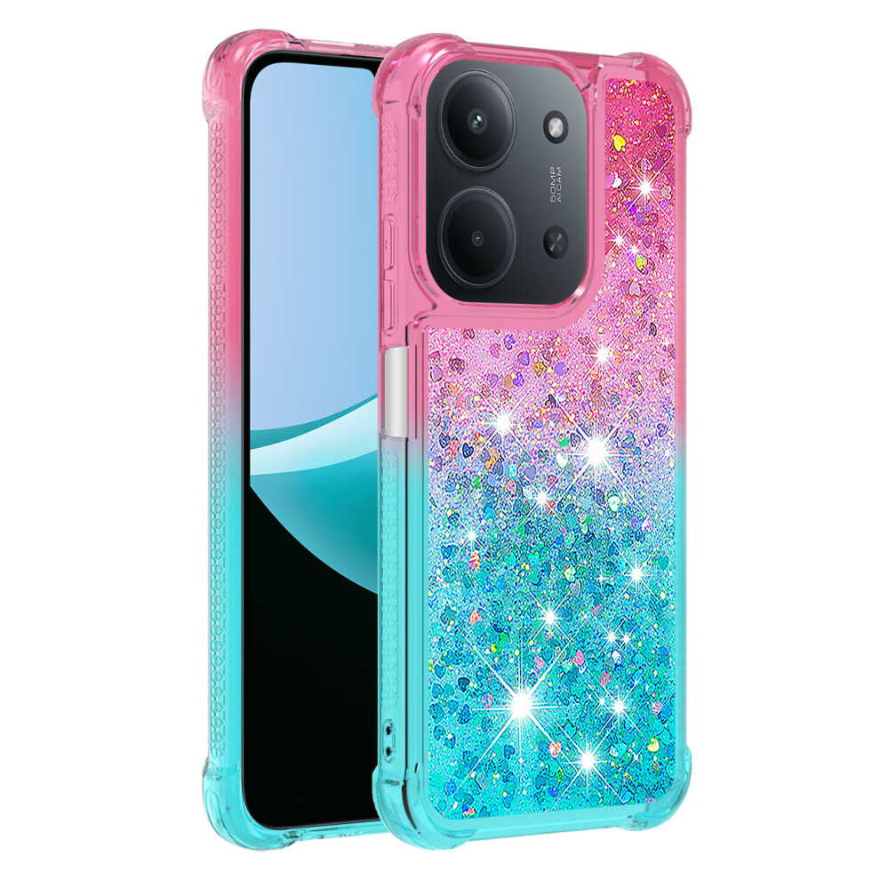 (Pink+Sky ) For Xiaomi Redmi 15C 4G (Global) (171Mm) Tpu Case Gradient Quicksand Phone Back Cover Blue 6914299600039