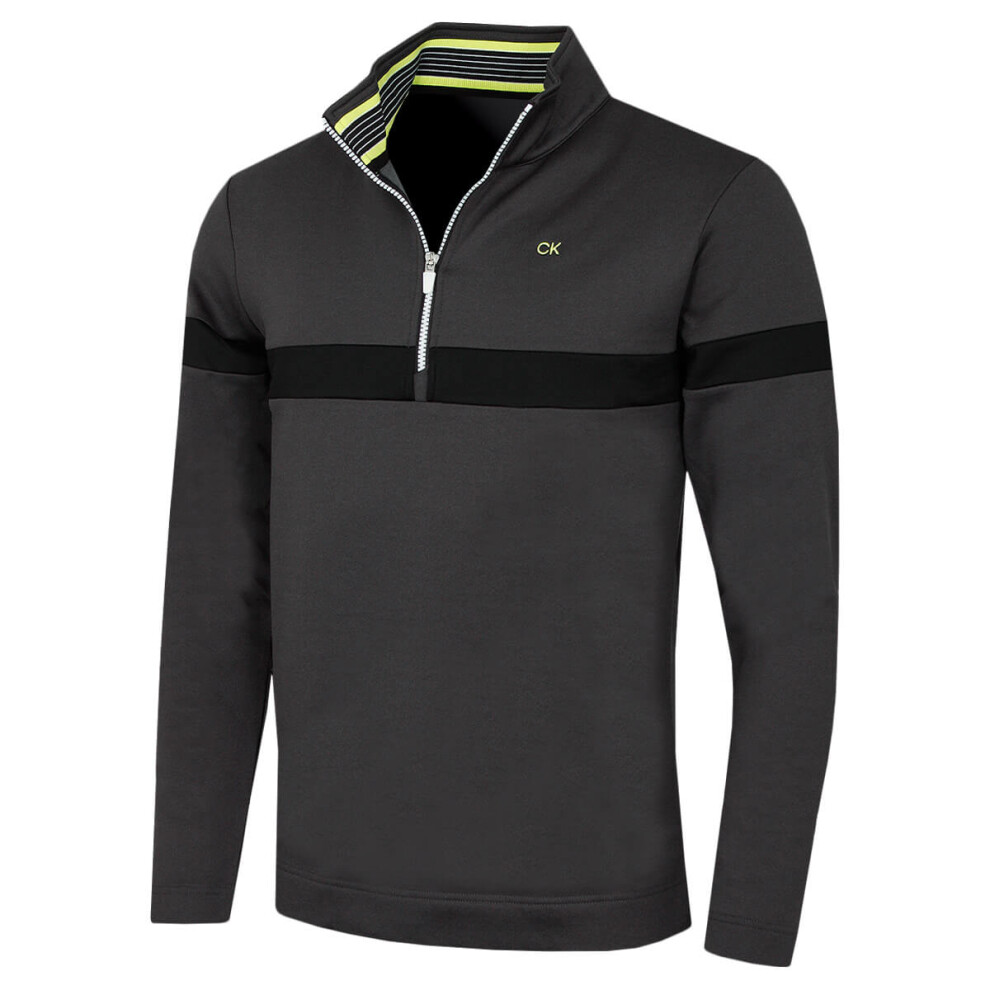 Calvin Klein (Xxxl, Dark Grey Marl) Mens 2026 Scale Ck Insul-Lite 1/2 Zip Golf Sweater