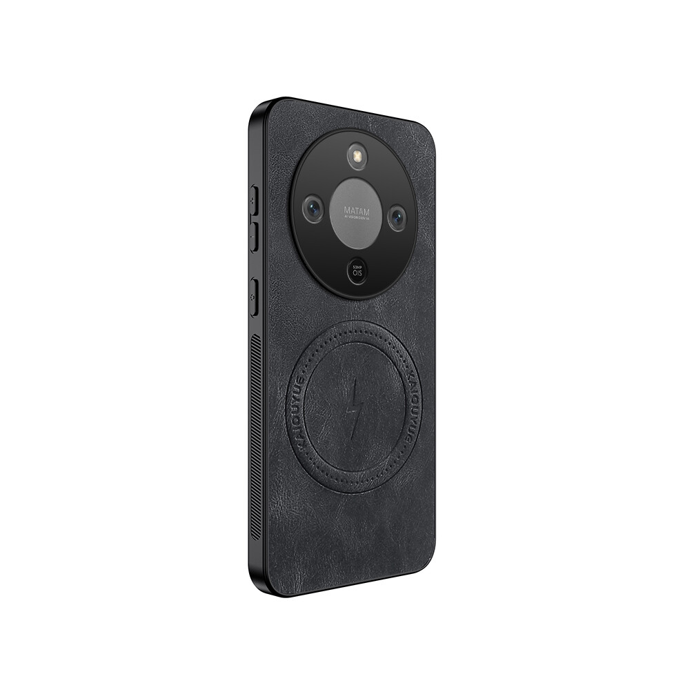 (Black) Wanlonfeng For Honor Magic8 Lite 5G / X9d 5G / X70 5G Magnetic Case Sd1 Series Nappa Texture Pc Tpu Phone Cover Black 6914299346838