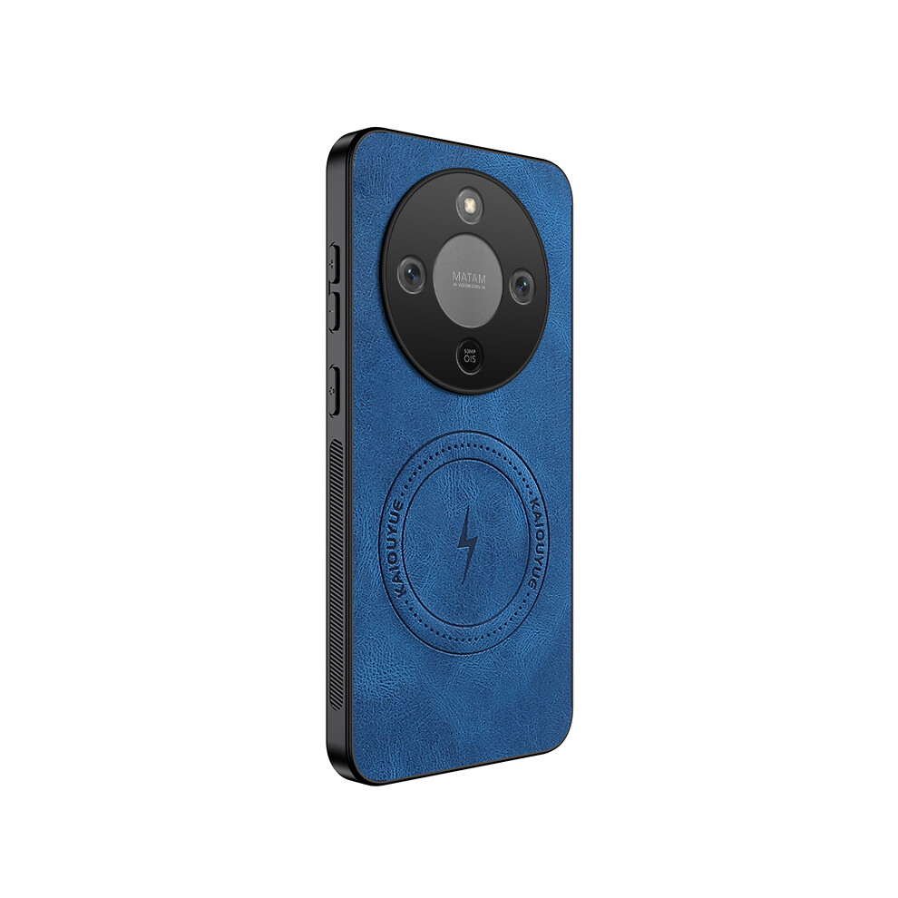(Blue) Wanlonfeng For Honor Magic8 Lite 5G / X9d 5G / X70 5G Magnetic Case Sd1 Series Nappa Texture Pc Tpu Phone Cover Blue 6914296242898