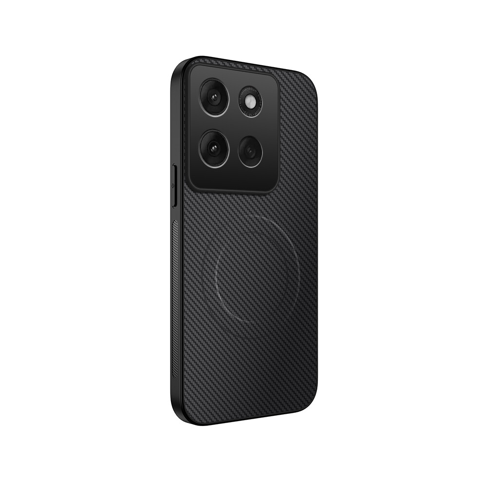(Black) Wanlonfeng For Motorola Moto G86 5G Magnetic Case Tq Series Carbon Fiber Texture Pc Tpu Phone Cover Black 6914291969080
