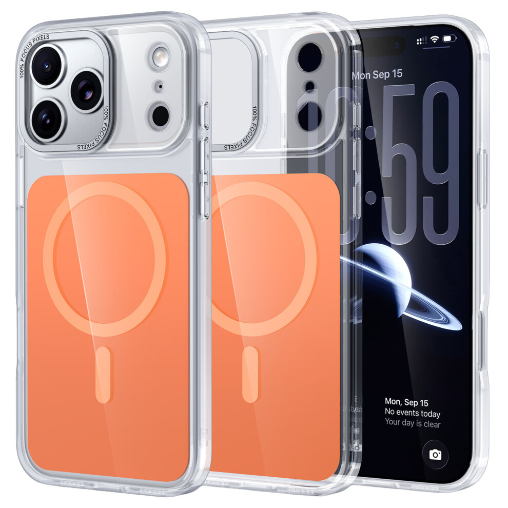 (Orange) For Iphone 17 Pro Max Case Skin-Touch Acrylic + Tpu Cover Compatible With Magsafe Orange 6914296888645