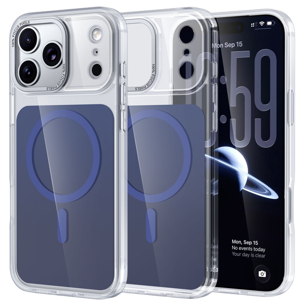 (Blue) For Iphone 17 Pro Max Case Skin-Touch Acrylic + Tpu Cover Compatible With Magsafe Blue 6914295050562