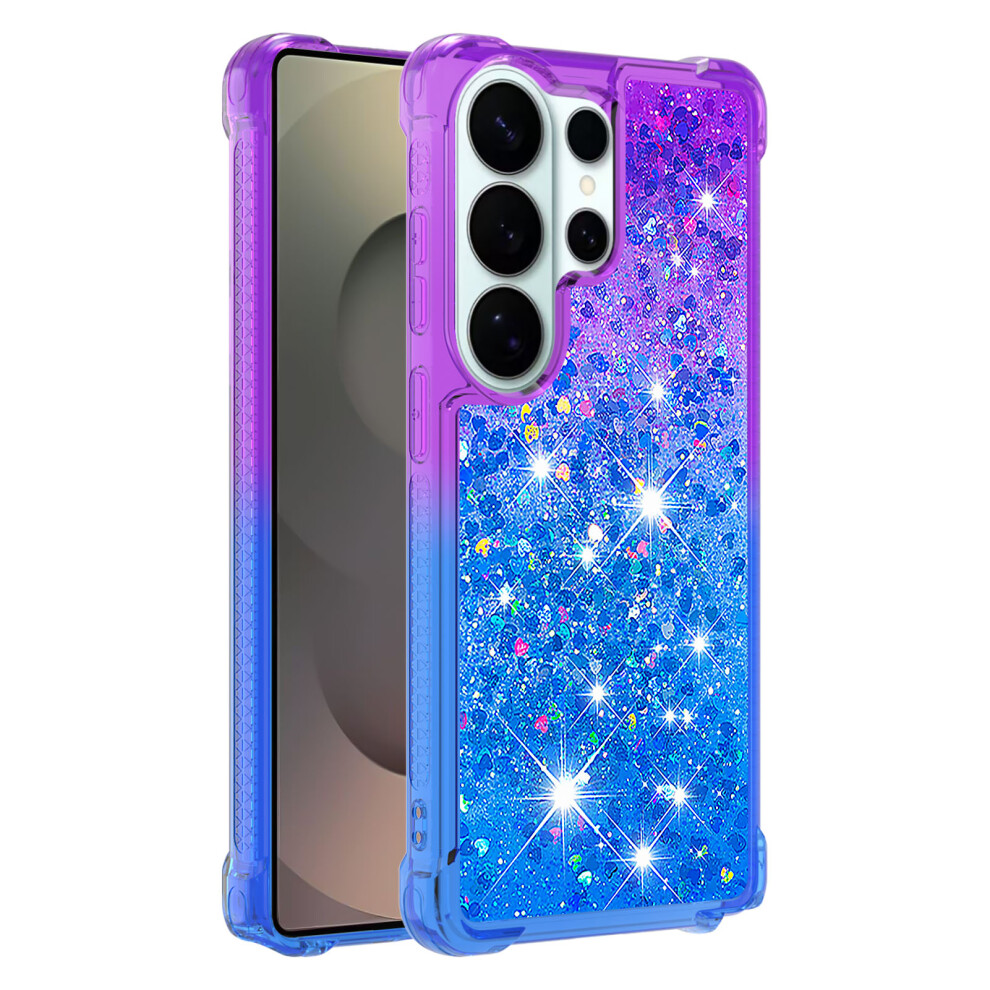 (Purple+Sky ) For Samsung Galaxy S26 Ultra Tpu Case Gradient Quicksand Phone Back Cover Blue 6914294165045