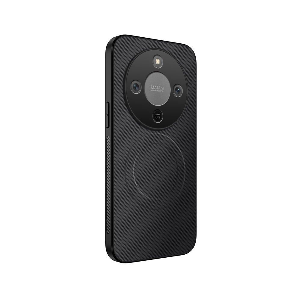 (Black) Wanlonfeng For Honor Magic8 Lite 5G / X9d 5G / X70 5G Magnetic Case Tq Series Carbon Fiber Texture Pc Tpu Phone Cover Black 6914297114941