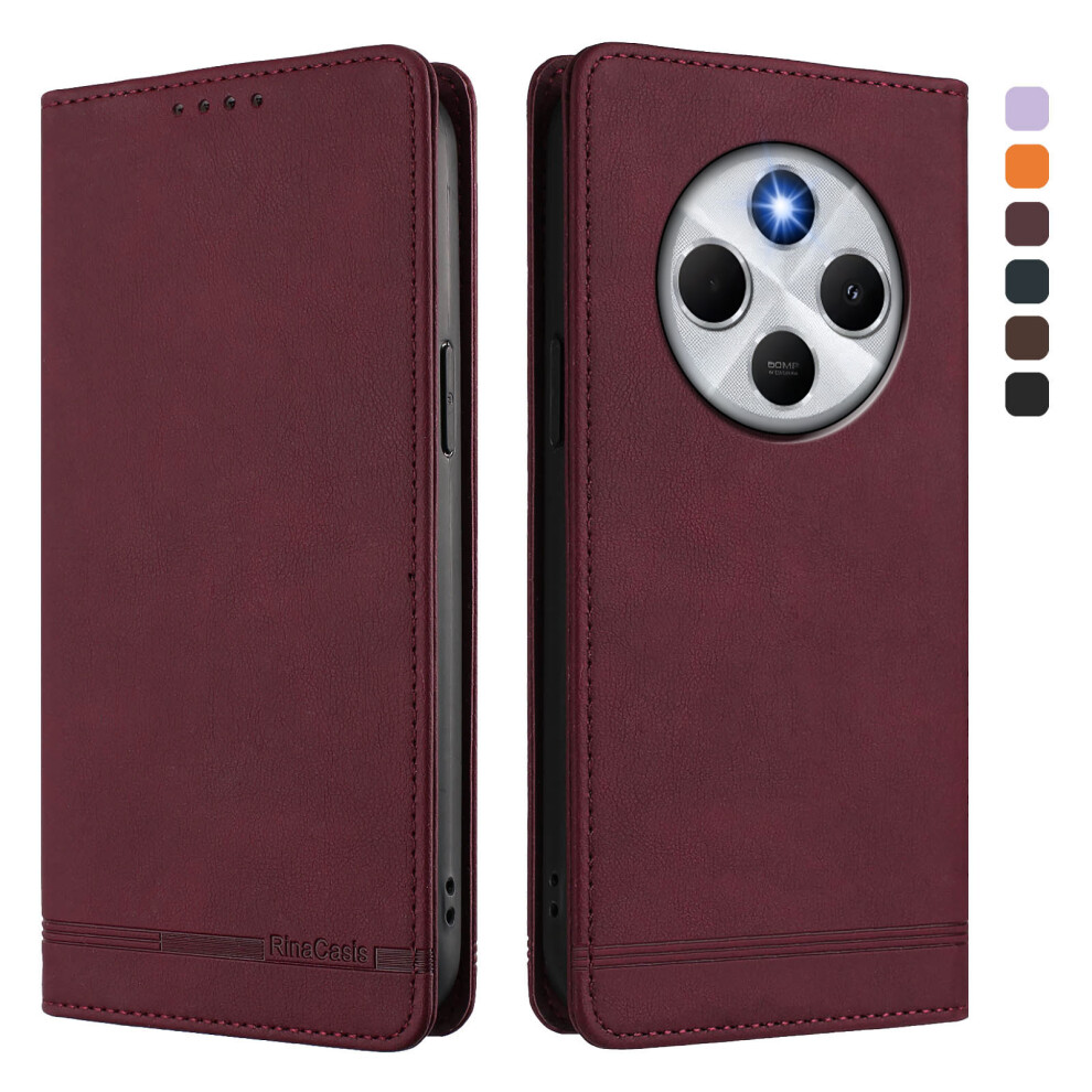 (Wine ) For Xiaomi Poco M7 5G / Xiaomi Mi 14C 4G / Xiaomi Mi 14R 5G / Xiaomi Mi A4 5G / Xiaomi Poco C75 4G Case Rinacas Red 6914297319780