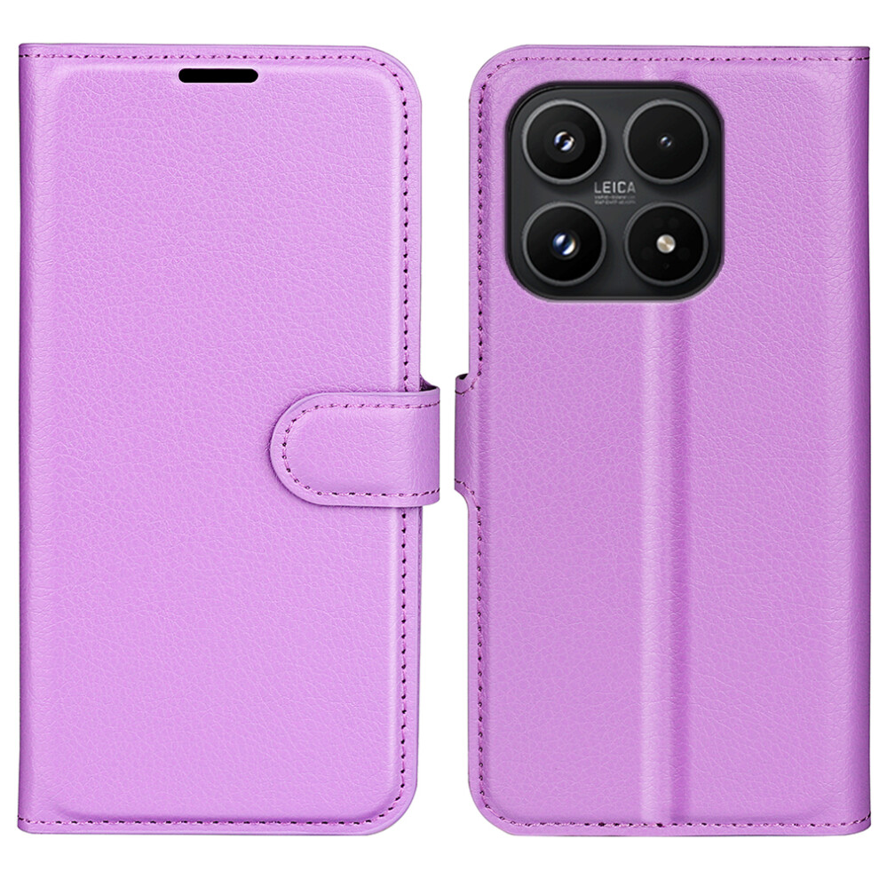 (Purple) For Xiaomi 17 Case Litchi Texture Shockproof Leather Wallet Phone Cover Purple 6914295717946