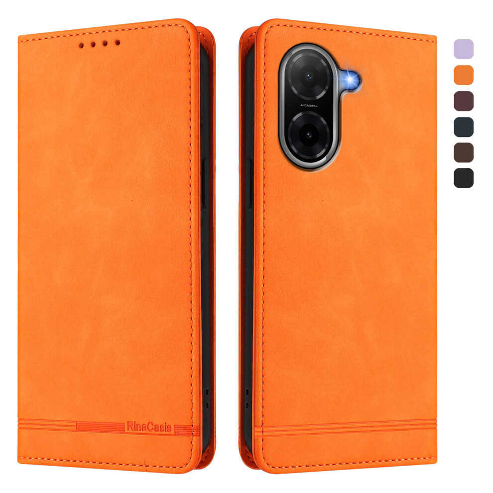 (Orange) For Xiaomi Redmi A5 Nfc (Eu) (173.45Mm) Case Rinacasis Rc23 Rfid Blocking Wallet Stand Pu Leather Phone Cover Orange 6914297893242