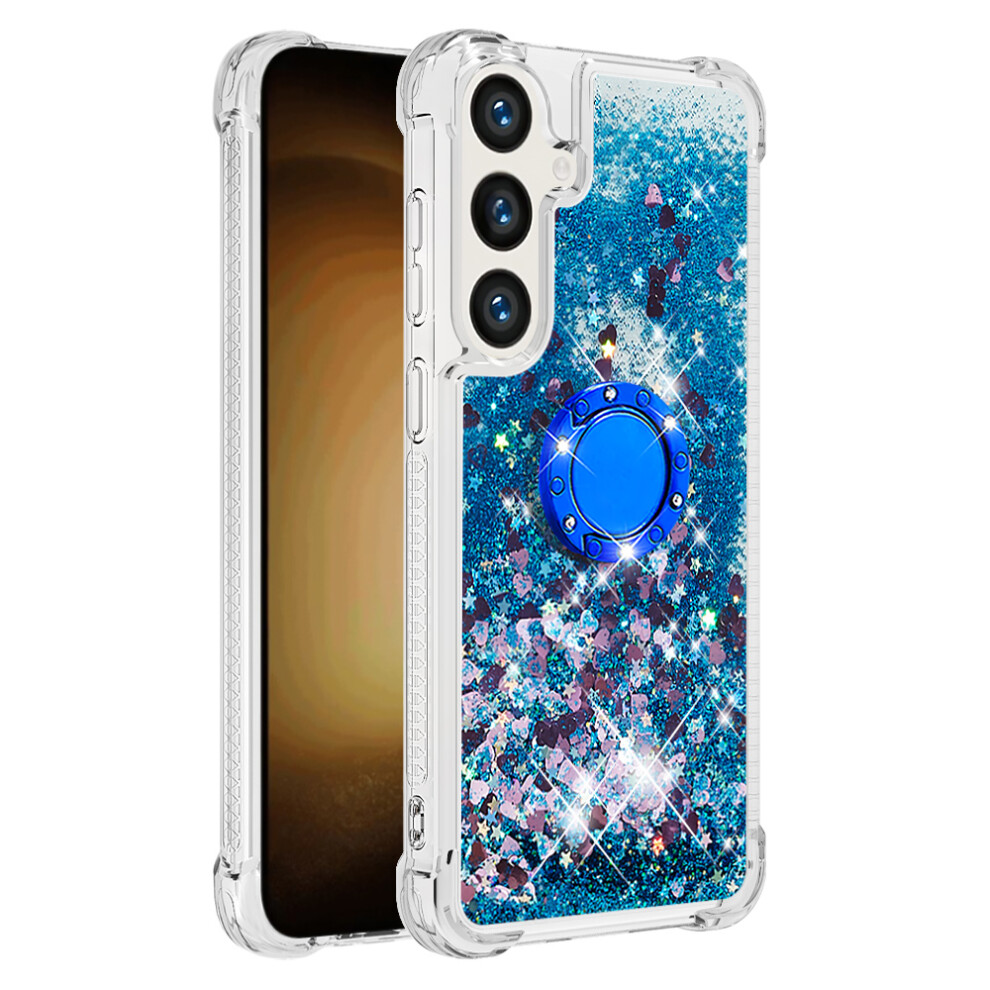 ( / Hearts) For Samsung Galaxy S26 Tpu Case With Kickstand Quicksand Shockproof Cover Blue 6914291365967