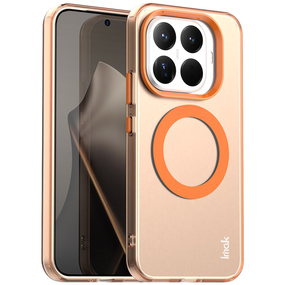 (Orange) Imak For Xiaomi 15T Pro Case Magnetic Case Candy Color Anti Drop Tpu + Pet Back Cover Orange 6914291182175