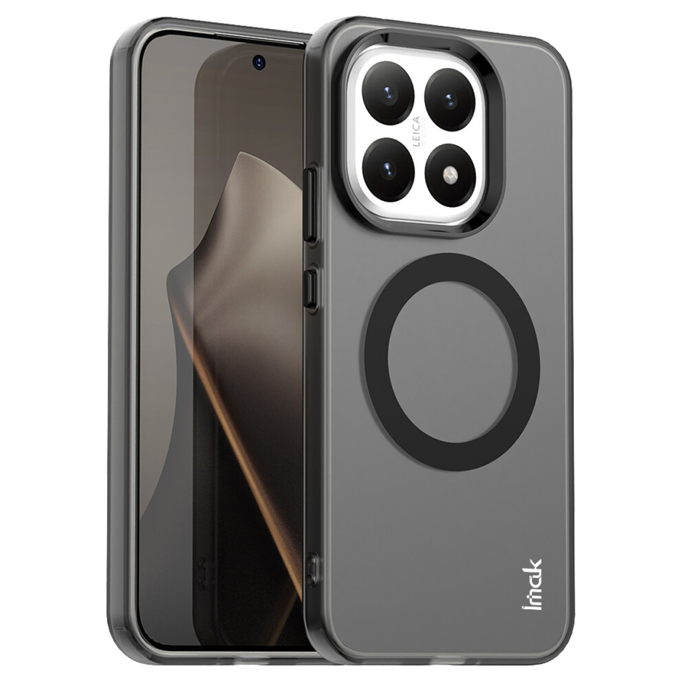 (Black) Imak For Xiaomi 15T Magnetic Case Candy Color Anti Drop Tpu + Pet Back Cover Black 6914290625765