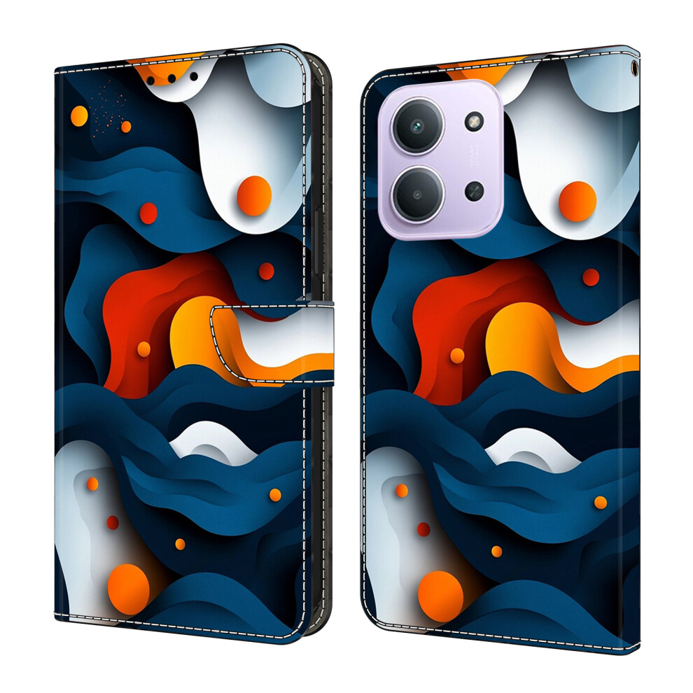 (Gradient) Wallet Case For Xiaomi Redmi 15C 5G (Eu) (173Mm) / 4G (Eu) (173Mm) / Poco C85 4G (173Mm) Stand Pattern Printing Pu L 6914297076355