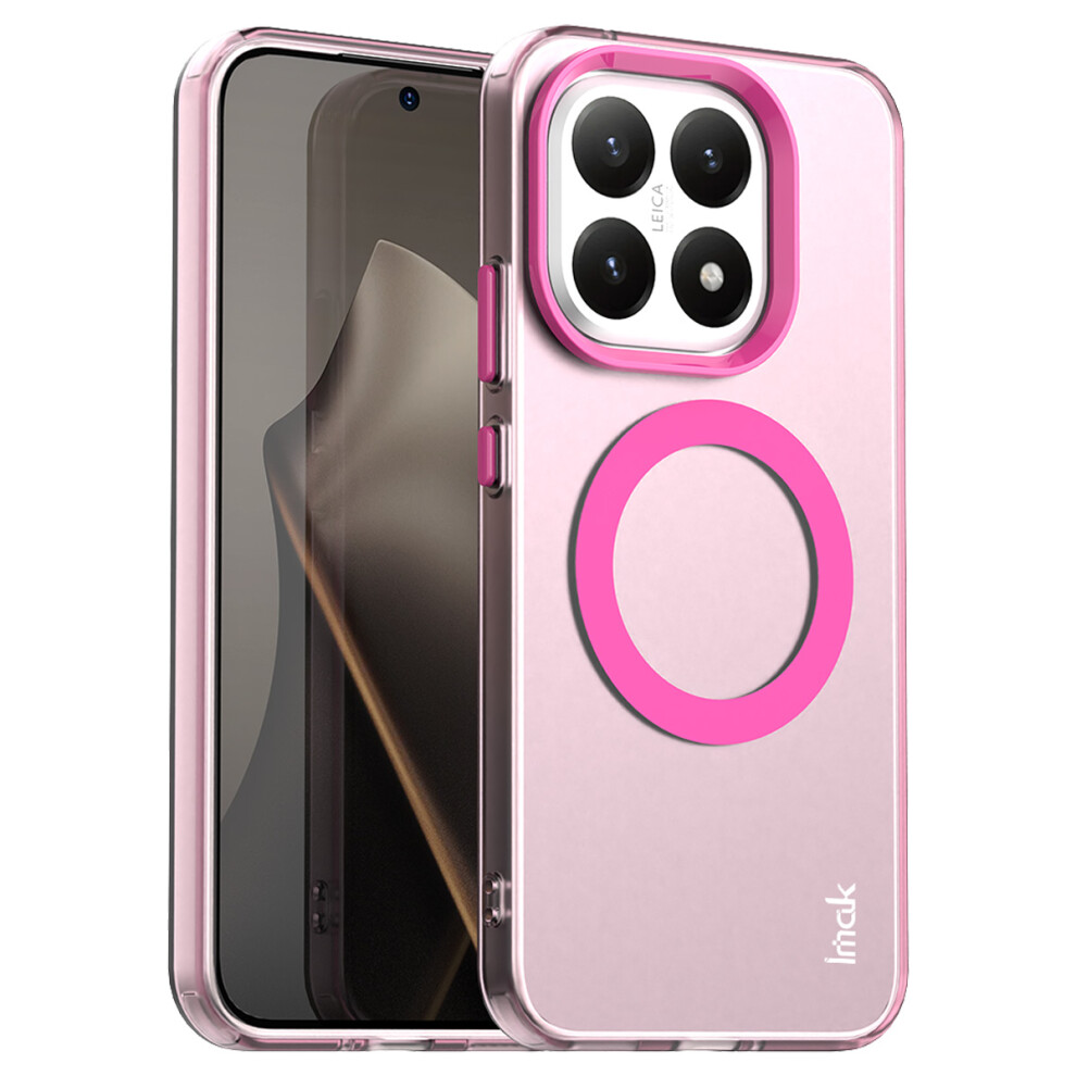 (Red) Imak For Xiaomi 15T Magnetic Case Candy Color Anti Drop Tpu + Pet Back Cover Red 6914290306916