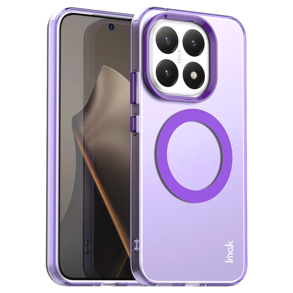(Purple) Imak For Xiaomi 15T Magnetic Case Candy Color Anti Drop Tpu + Pet Back Cover Purple 6914291954567