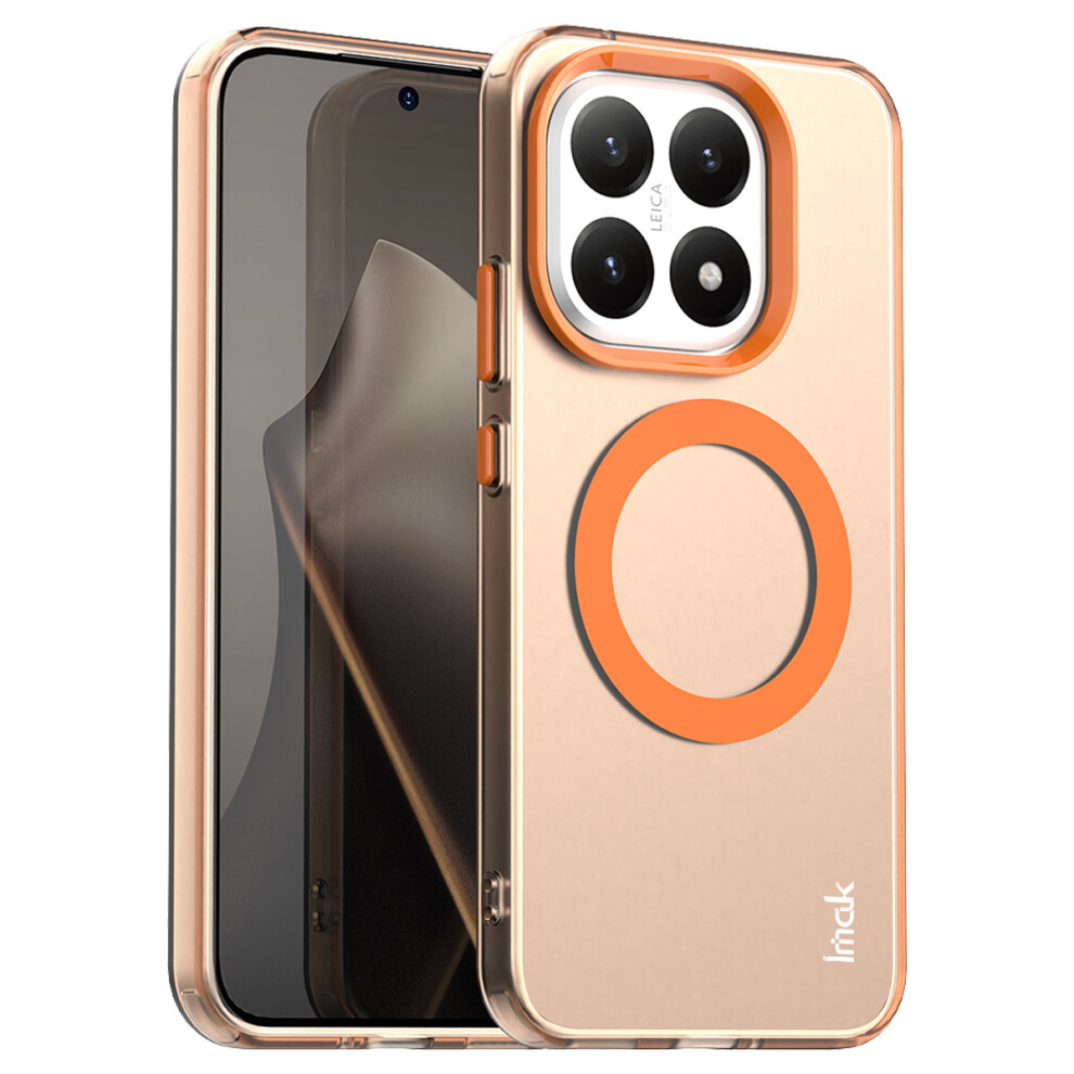 (Orange) Imak For Xiaomi 15T Magnetic Case Candy Color Anti Drop Tpu + Pet Back Cover Orange 6914296722062
