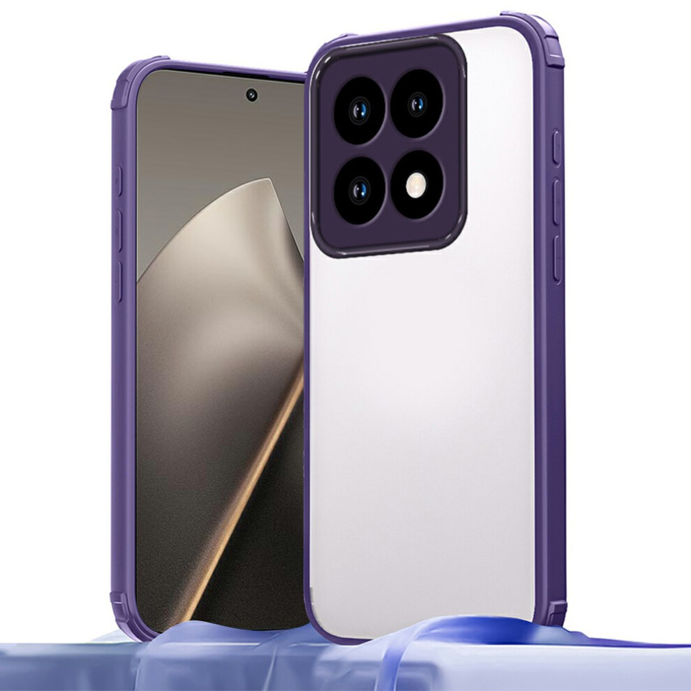 (Purple) For Xiaomi 15T Case Reinforced Corner Shockproof Tpu + Acrylic Phone Cover Purple 6914291476663