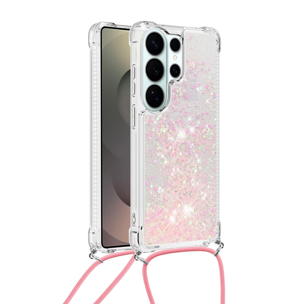 ( / Pentagrams) For Samsung Galaxy S26 Ultra Tpu Case Quicksand Phone Cover With Lanyard Pink 6914290529469