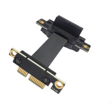 PCIe3.0 X1 to X1 Riser Cable Dual 90 Degree Right Angle Extension 8Gbps PCI Express 1X Riser Card Data Transmission 15cm