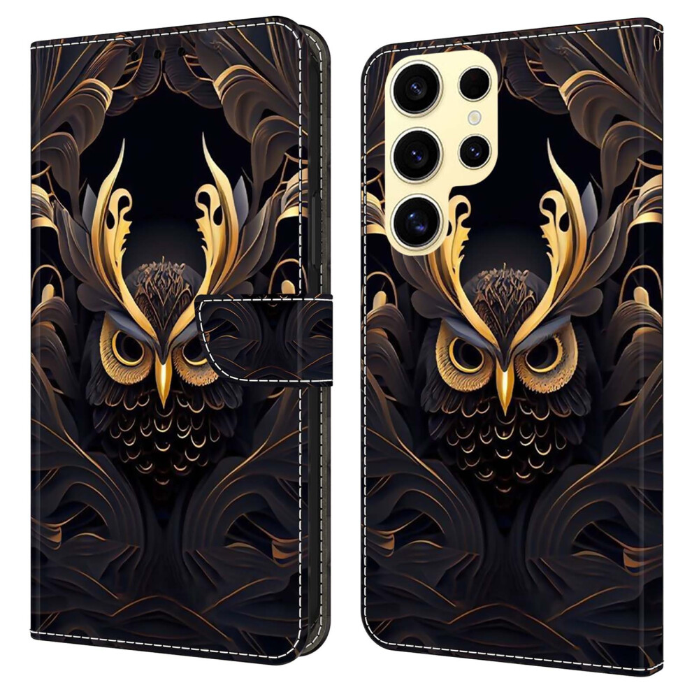 (Owl) For Samsung Galaxy S26 Ultra Wallet Case Pattern Printing Pu Leather Flip Stand Phone Cover 6914294064874