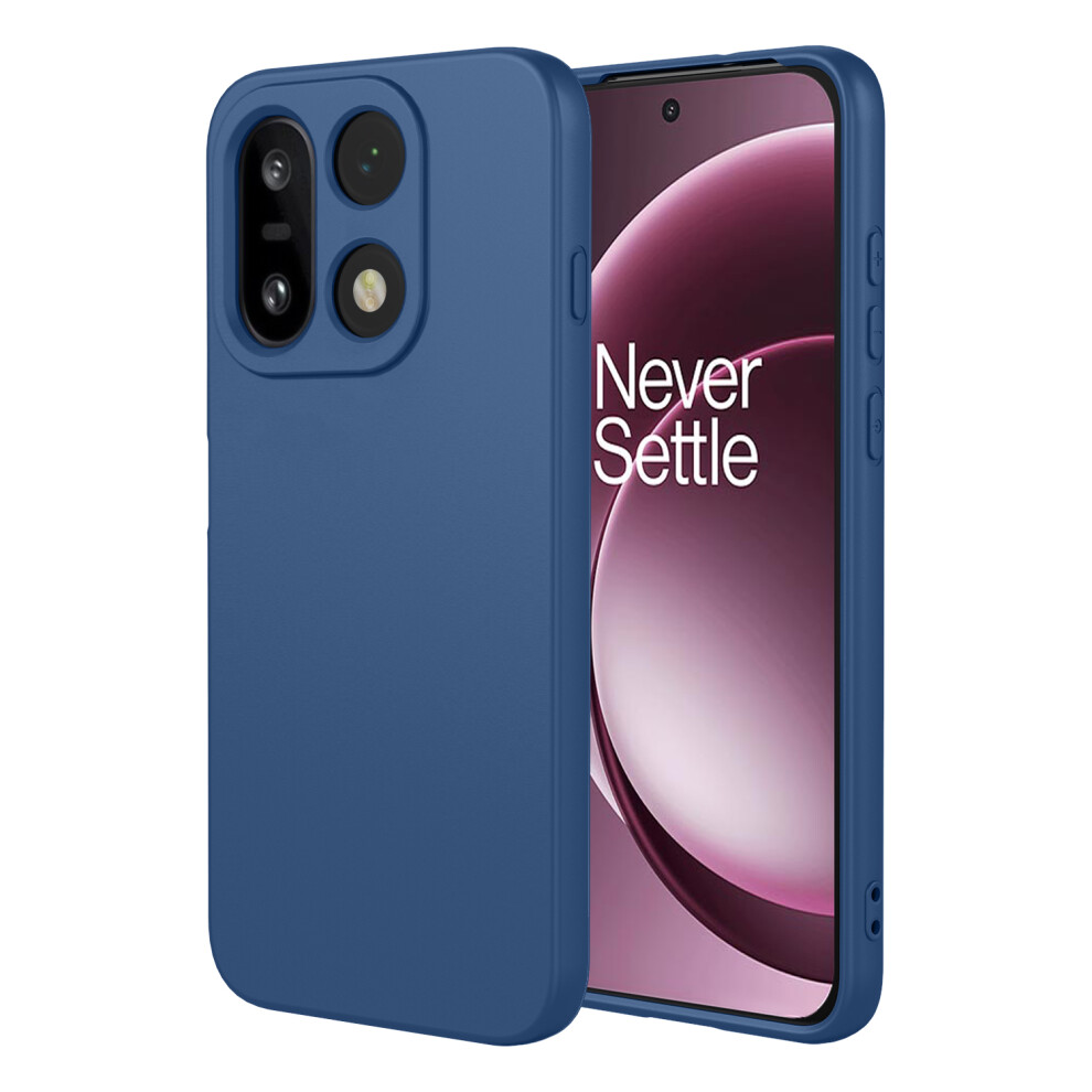 (Blue) For Oneplus 15 5G Case Liquid Silicone Feel Soft Tpu Protective Phone Cover Blue 6914293275172