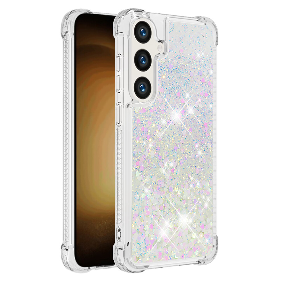(Laser / Hearts) For Samsung Galaxy S26 Tpu Case Glitter Quicksand Shockproof Phone Back Cover 6914295951951